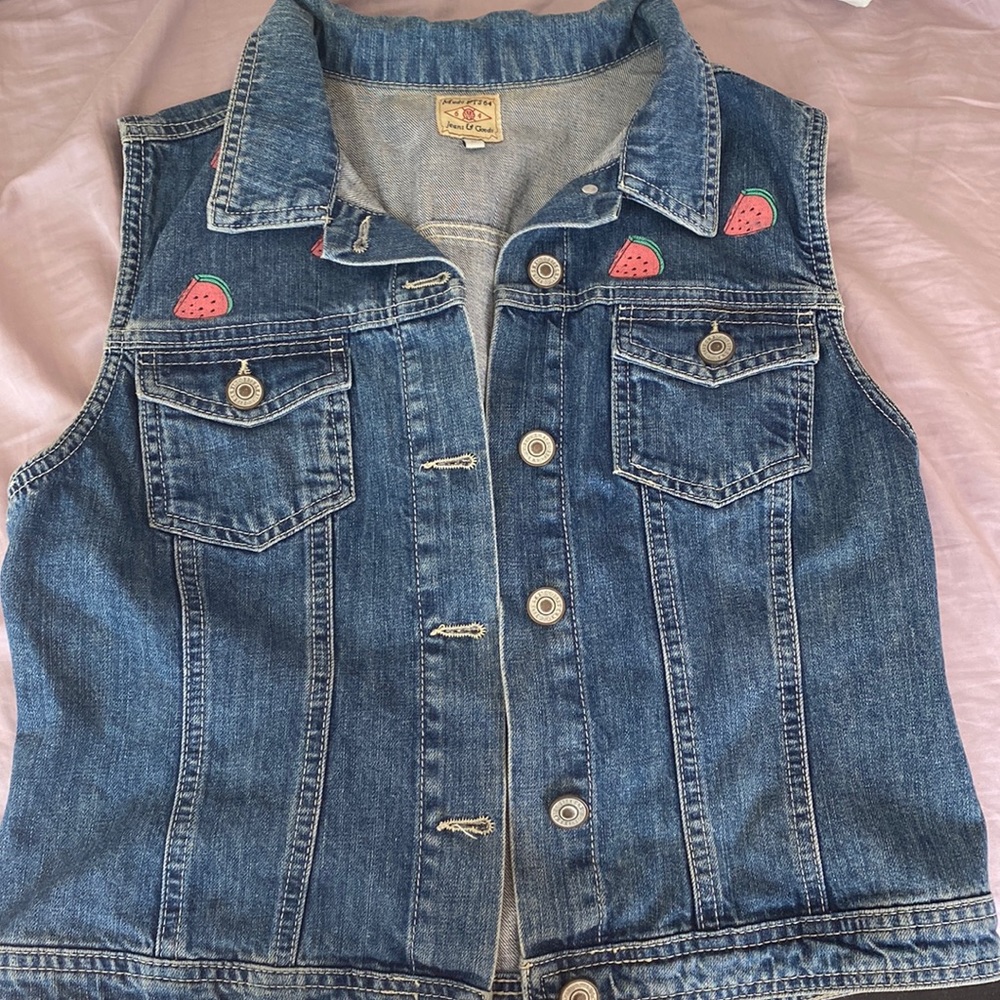 Watermelon Jean Vest
